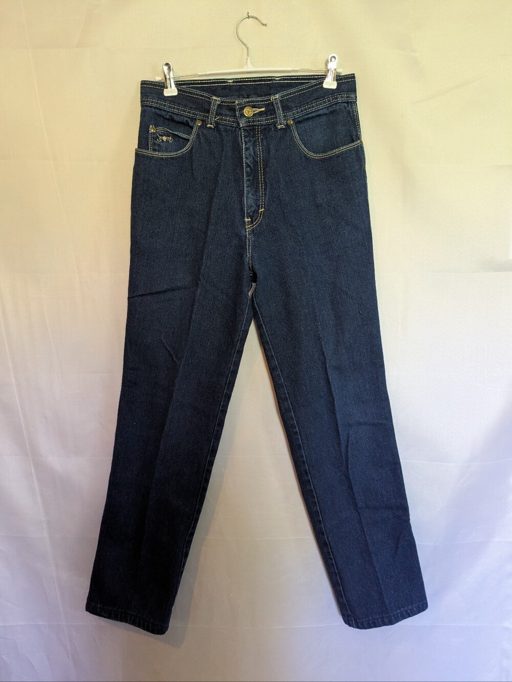 Vintage 80s Sergio Valente High Rise Ribcage Straight Leg Jeans 27 28